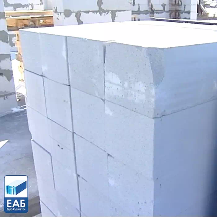 Газобетон ЕАБ (ЕвроАэроБетон) D500 250х250х625 мм ровные грани для дома