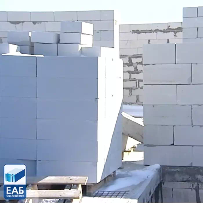 Газобетон ЕАБ (ЕвроАэроБетон) D500 300х250х625 мм ровные грани с завода в СПб