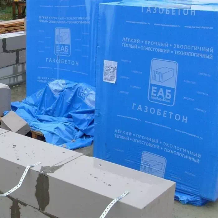 Газобетон ЕАБ (ЕвроАэроБетон) D600 100х250х625 мм с завода в СПб